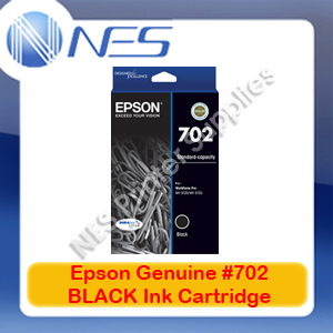 Epson Genuine #702 BLACK Ink Cartridge for WorkForce WF-3720/WF-3725 (C13T344192)